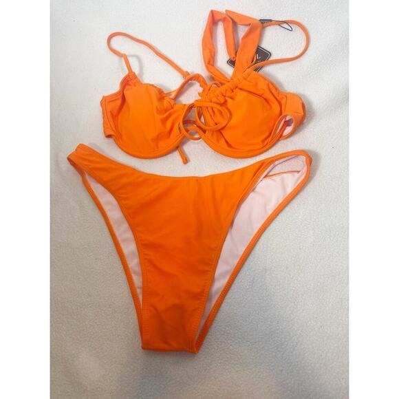 NWT Zaful Orange Bikini Set Size L 8–10 - Picture 2 of 8